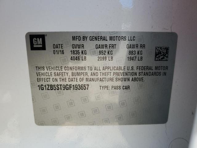 2016 CHEVROLET MALIBU LS - 1G1ZB5ST9GF193657