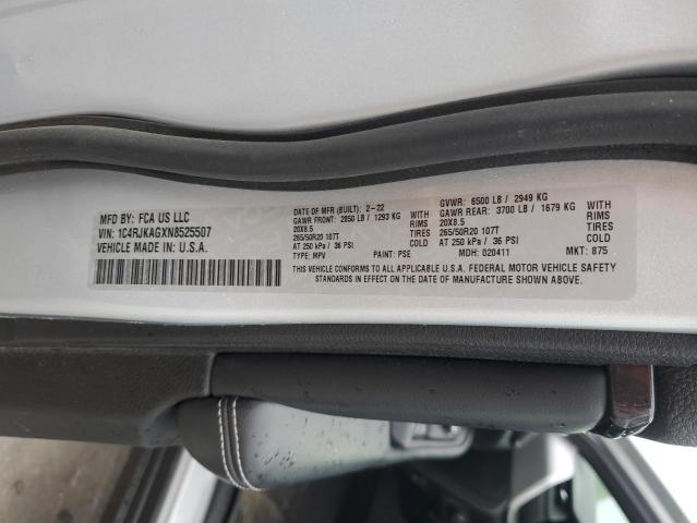 2022 JEEP GRAND CHER - 1C4RJKAGXN8525507