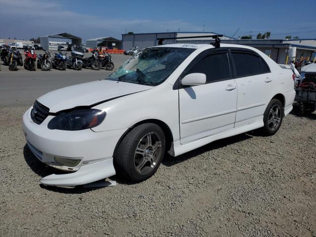 TOYOTA COROLLA CE 2004 white  gas 1NXBR32E04Z328697 photo #1
