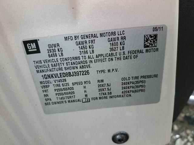 2011 CHEVROLET TRAVERSE LTZ #3298104127