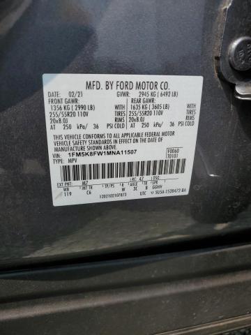 2021 FORD EXPLORER L 1FM5K8FW1MNA11507
