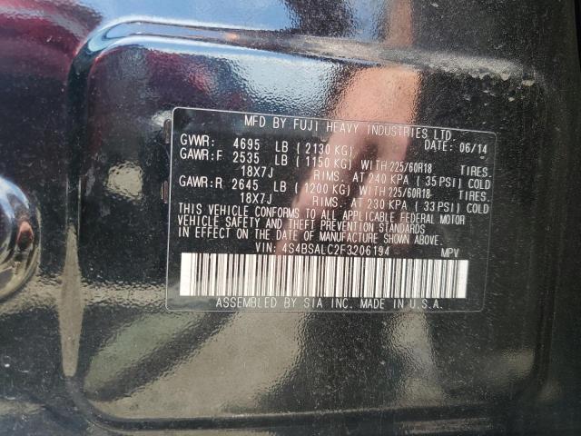 2015 SUBARU OUTBACK 2. 4S4BSALC2F3206194