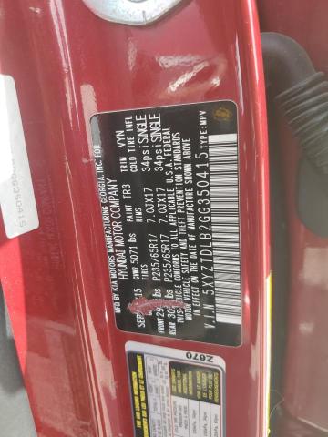 2016 HYUNDAI SANTA FE S 5XYZTDLB2GG350415