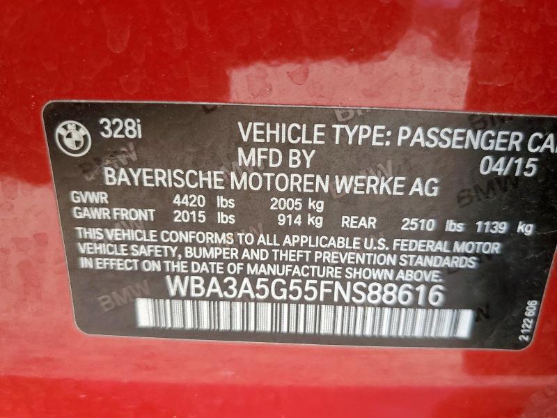 2015 BMW 328 I - WBA3A5G55FNS88616