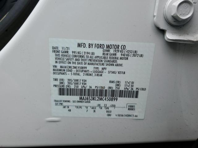 2021 FORD ECOSPORT T MAJ6S3KL2MC450899