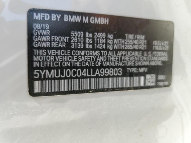 2020 BMW X4 M COMPE 5YMUJ0C04LLA99803