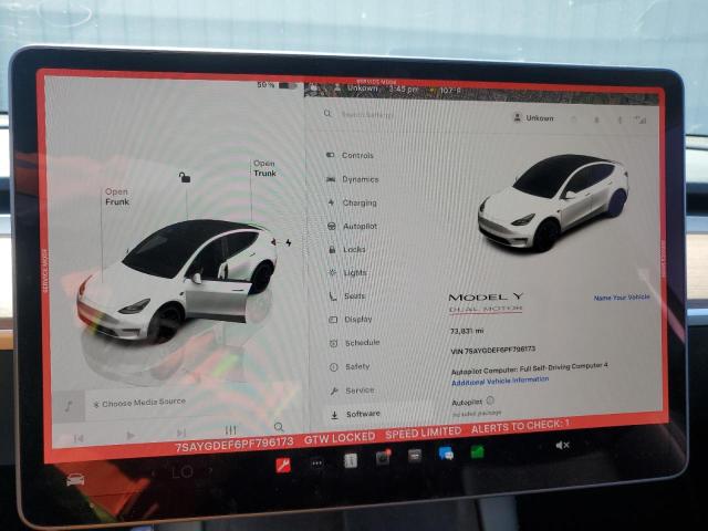 2023 TESLA MODEL Y 7SAYGDEF6PF796173