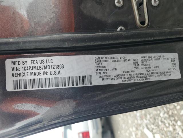 2021 JEEP CHEROKEE L - 1C4PJMLB7MD121803