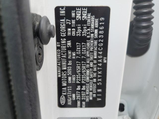2012 KIA SORENTO BA - 5XYKT4A64CG238619