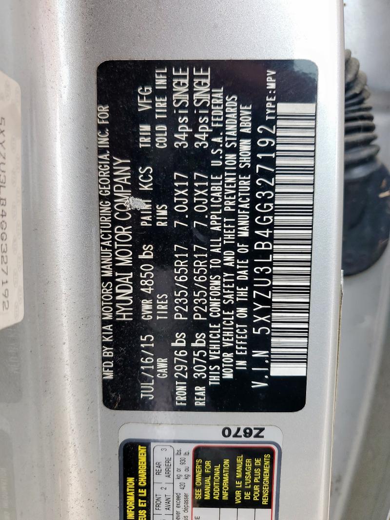 2016 HYUNDAI SANTA FE S - 5XYZU3LB4GG327192
