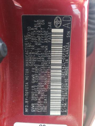 2010 TOYOTA COROLLA BA - 2T1BU4EE2AC469834
