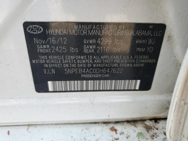 2013 HYUNDAI SONATA GLS - 5NPEB4AC0DH647622