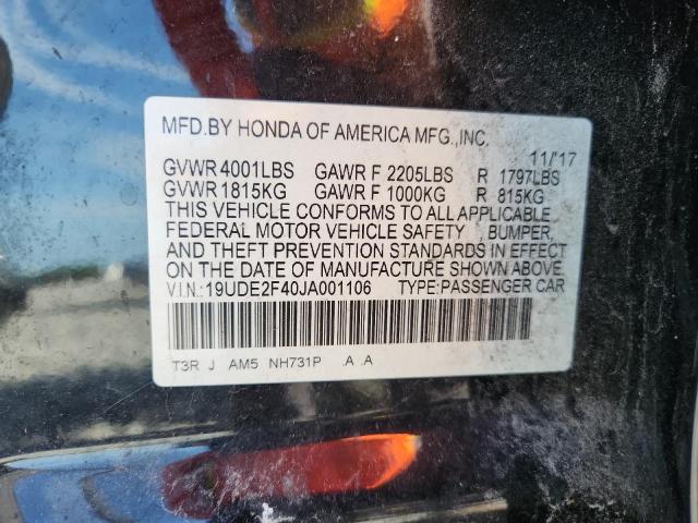 2018 ACURA ILX SPECIA 19UDE2F40JA001106