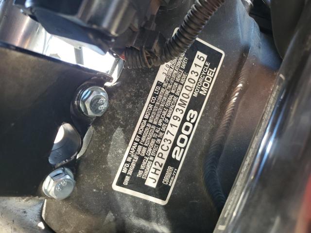 2003 HONDA CBR600 RR JH2PC37193M000315