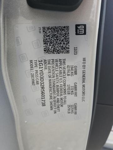 2024 CHEVROLET CORVETTE Z 1G1YD3D32R5601738