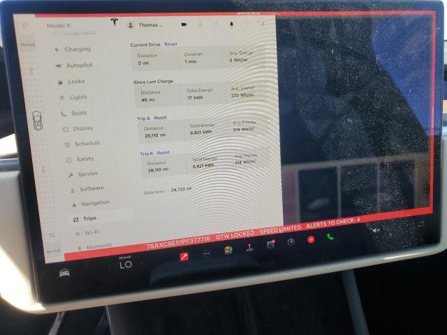 2023 TESLA MODEL X 7SAXCBE51PF377716