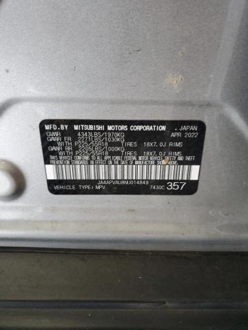 2022 MITSUBISHI OUTLANDER JA4APVAU8NU014849