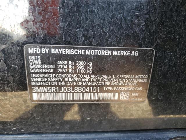 2020 BMW 330I 3MW5R1J03L8B04151