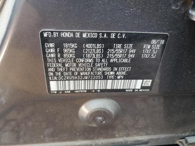 2018 HONDA HR-V LX 3CZRU5H32JM722053