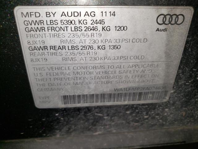 2015 AUDI Q5 PREMIUM - WA1LFAFP2FA074636