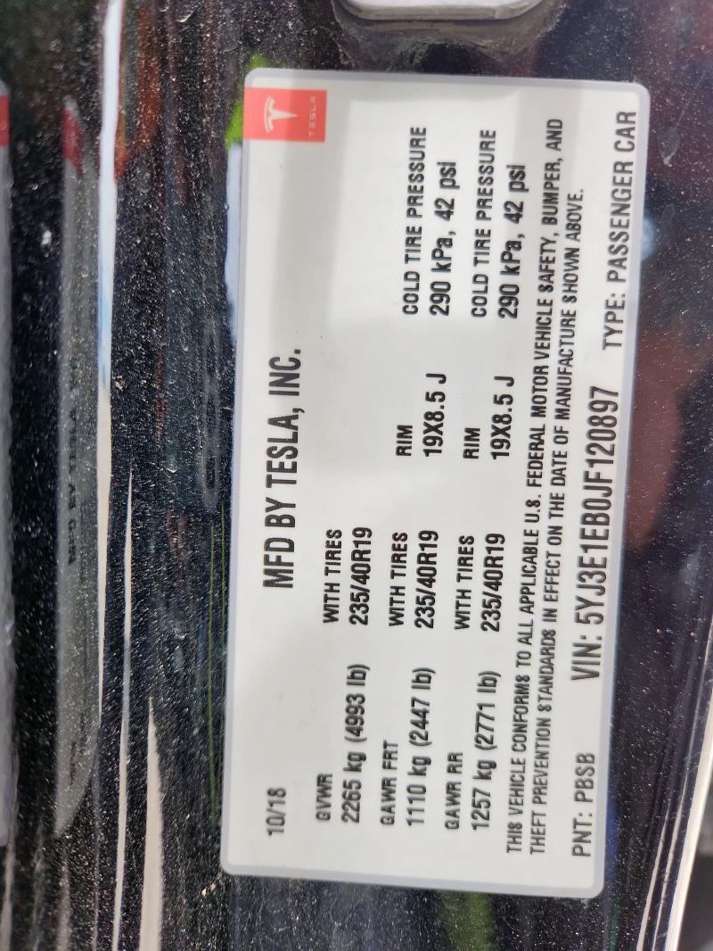 2018 TESLA MODEL 3 - 5YJ3E1EB0JF120897