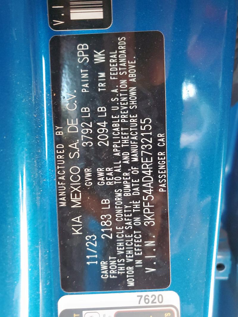 2024 KIA FORTE GT L - 3KPF54AD4RE732155