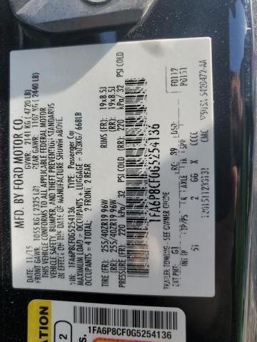 2016 FORD MUSTANG GT 1FA6P8CF0G5254136