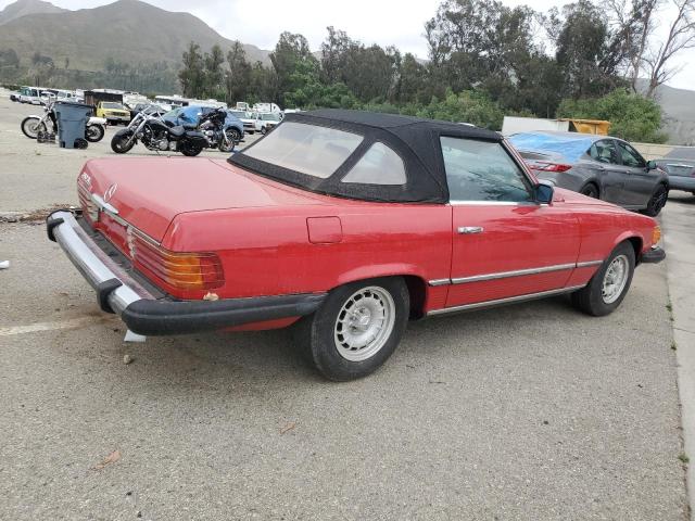 MERCEDES-BENZ 380 SL 1985 red  gas WDBBA45C9FA017476 photo #4