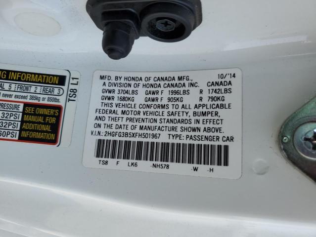 2015 HONDA CIVIC LX 2HGFG3B5XFH501967