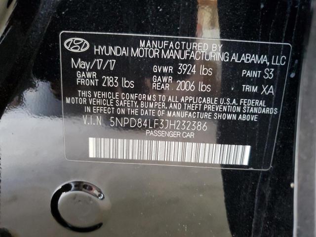 2018 HYUNDAI ELANTRA SE 5NPD84LF3JH232386