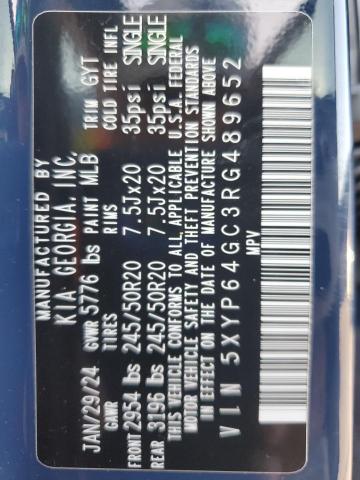 2024 KIA TELLURIDE 5XYP64GC3RG489652