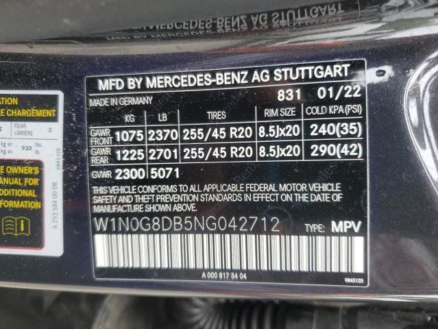 2022 MERCEDES-BENZ GLC 300 W1N0G8DB5NG042712