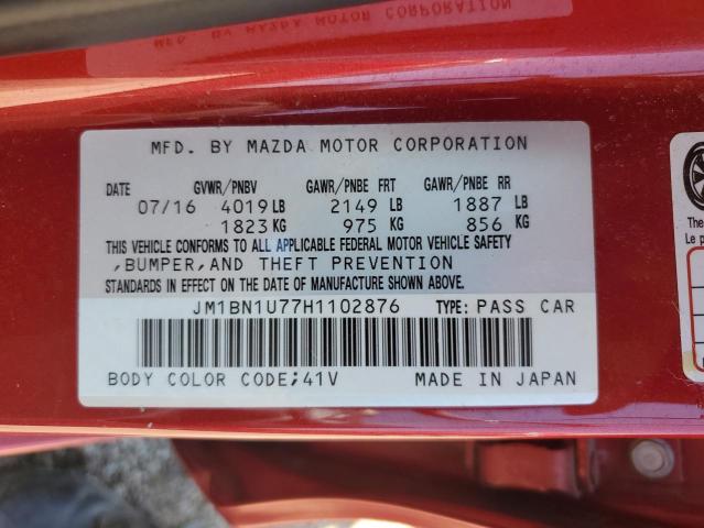 2017 MAZDA 3 SPORT - JM1BN1U77H1102876
