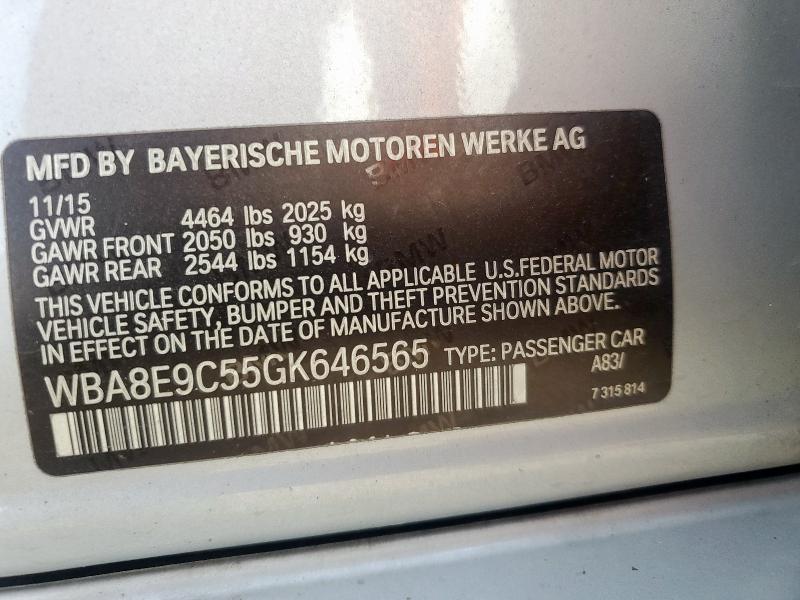 2016 BMW 328 I SULE - WBA8E9C55GK646565