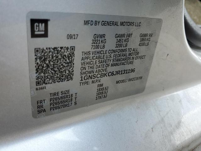 2018 CHEVROLET TAHOE C150 1GNSCBKC6JR131196