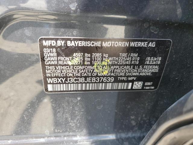 2018 BMW X2 SDRIVE2 WBXYJ3C38JEB37639