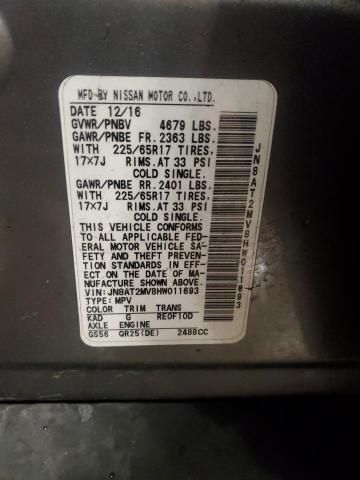 2017 NISSAN ROGUE S - JN8AT2MV8HW011693