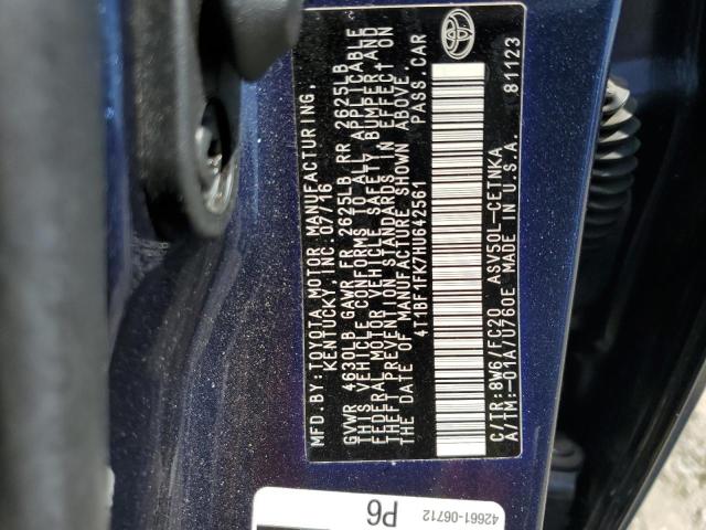 2017 TOYOTA CAMRY LE - 4T1BF1FK7HU642561