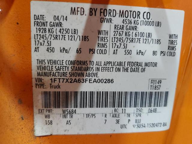 2015 FORD F250 SUPER - 1FT7X2A63FEA00286
