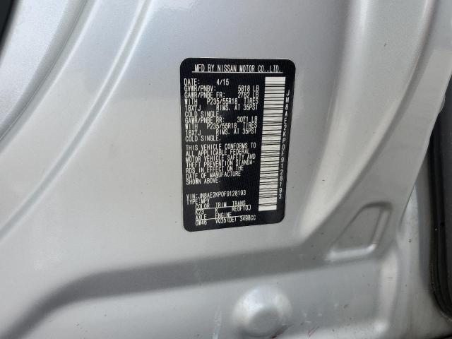 2015 NISSAN QUEST S JN8AE2KP0F9128193
