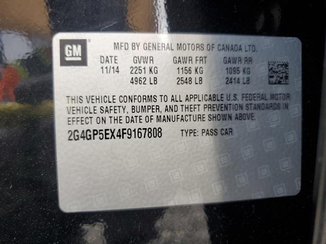 2015 BUICK REGAL PREM 2G4GP5EX4F9167808