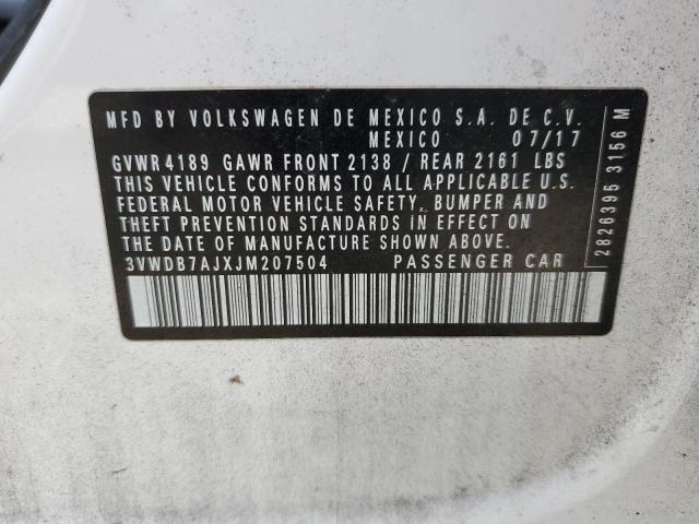 2018 VOLKSWAGEN JETTA SE 3VWDB7AJXJM207504