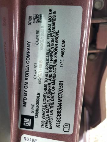 2021 CHEVROLET SPARK LS KL8CB6SA4MC707521