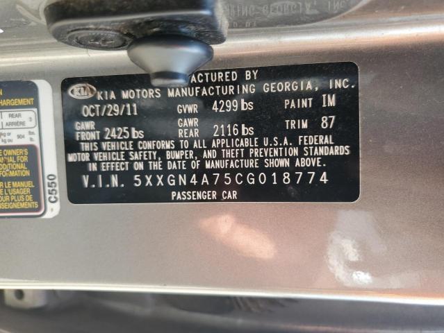 2012 KIA OPTIMA EX - 5XXGN4A75CG018774