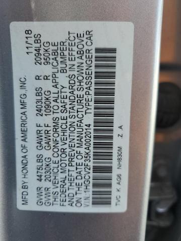 2019 HONDA ACCORD SPO - 1HGCV2F35KA002014