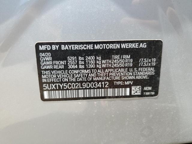 2020 BMW X3 XDRIVE3 - 5UXTY5C02L9D03412