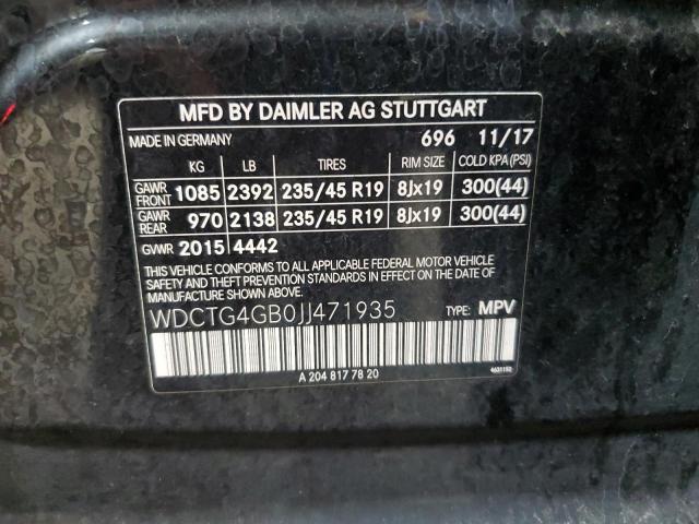 2018 MERCEDES-BENZ GLA 250 4M WDCTG4GB0JJ471935