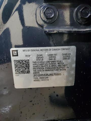 2018 CHEVROLET IMPALA LT 2G1105S35J9175885