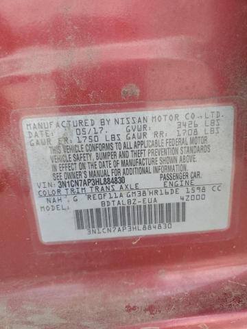 2017 NISSAN VERSA S - 3N1CN7AP3HL884830