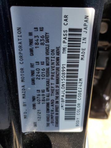2022 MAZDA 3 JM1BPAJL0N1508991